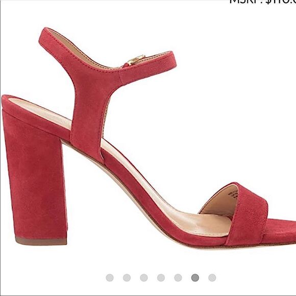 Michael Michael KORS Francine Block Heel Sandal Red - Picture 10 of 11
